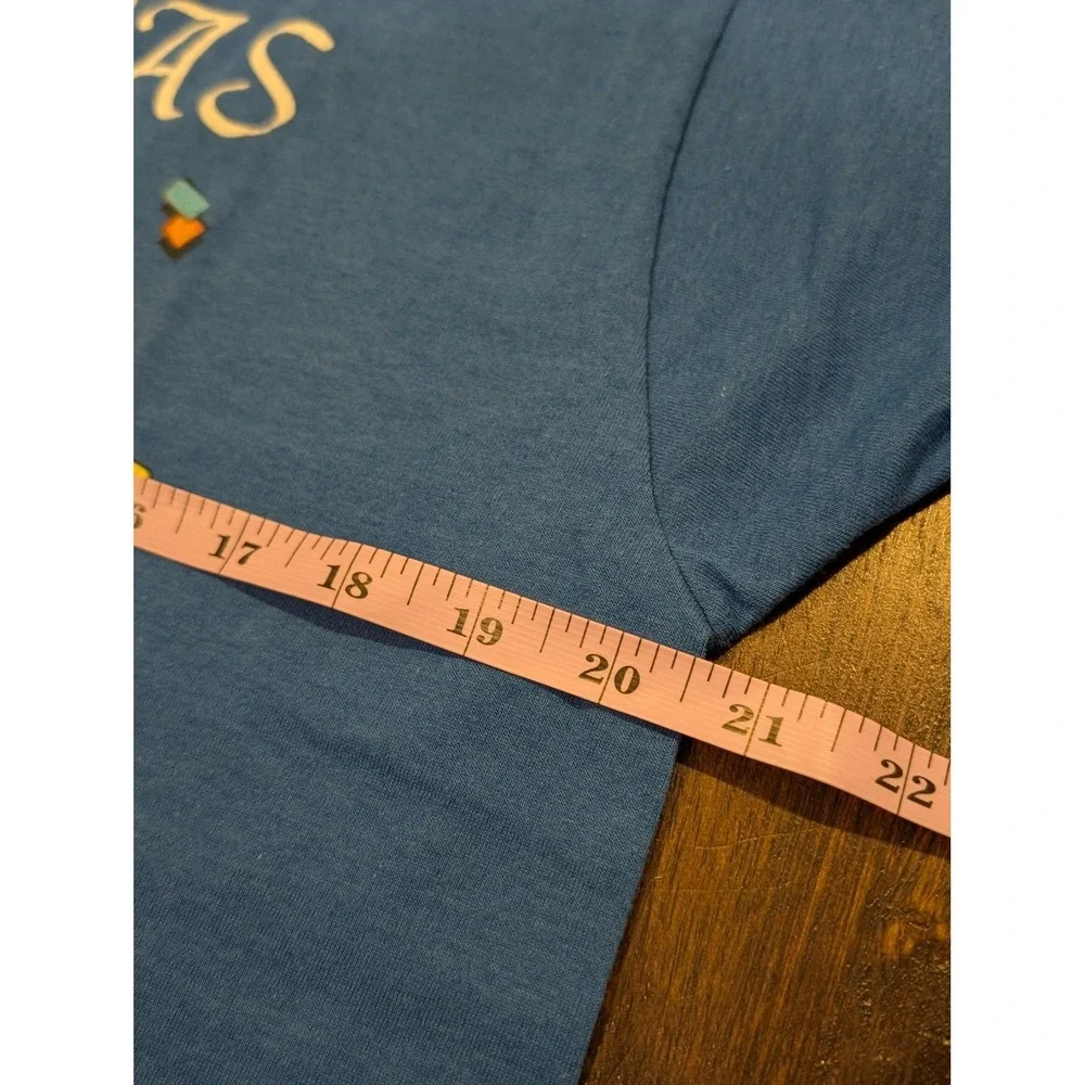 Vintage Mardi Gras Shirt Mens XL Blue Bourbon Street Graphic 50/50 Made USA 90s - Picture 3 of 7